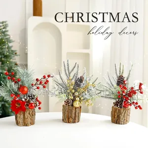Tabletop Mini Christmas Tree Stump Decoration