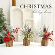 Tabletop Mini Christmas Tree Stump Decoration - 1