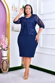 Straight Dress with Cover Up - 5