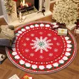 Carpet ya Mviringo ya Krismasi - Inaweza Kuoshwa, Haitelezi - 3