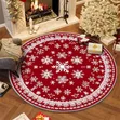 Carpet ya Mviringo ya Krismasi - Inaweza Kuoshwa, Haitelezi - 4
