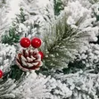 Urembeshaji wa Krismasi wa Rattan Plush Unaoshuka theluji - 3