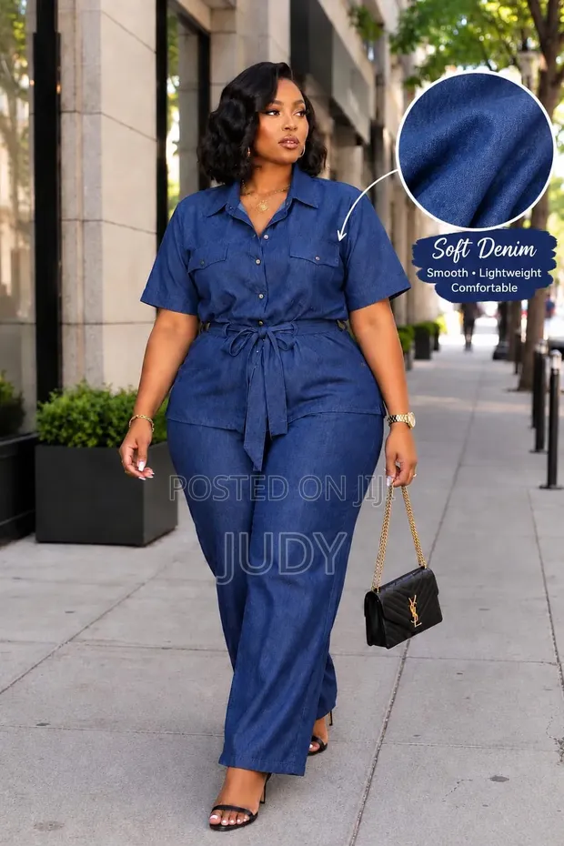 Denim Jumpsuits za Wanawake - 1