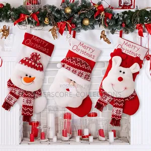 Knitted Christmas Stockings (Santa, Snowman, Elk)