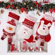 Knitted Christmas Stockings (Santa, Snowman, Elk) - 1