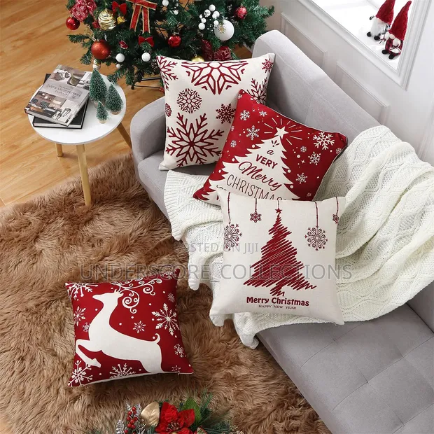 5pc Set Cushion Cover 45x45cm Christmas Decorations - 1