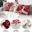 5pc Set Cushion Cover 45x45cm Christmas Decorations - 2