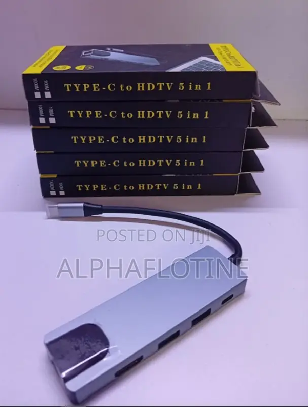 5-in-1 USB-C Hub with HDMI, Ethernet, 2x USB 3.0 - 1