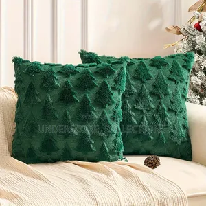 Vifuniko vya Mito ya Krismasi - Faux Rabbit Fur Snowflakes 45x45CM