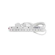 Power King 6-Way Extension Cable - Nyeupe - 2