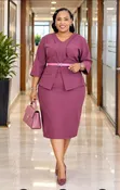 Gauni Rasmi la Straight na Peplum - 1