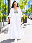 3 Pcs Linen Skirt Set - Women's - 4