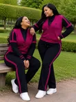 3-Piece Tracksuit Set (Half Jacket, Long Sleeve Jacket, Trouser) - 1