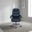 Leather Study Chair with Fixed Armrest - 2
