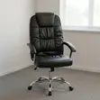 Leather Study Chair with Fixed Armrest - 3