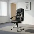 Leather Study Chair with Fixed Armrest - 4