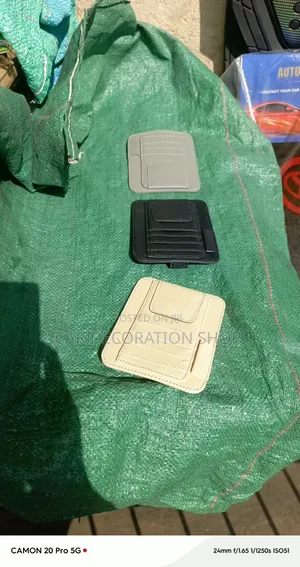 Kipochi cha Kadi cha Pebbled Pu Leather kwa Sun Visor