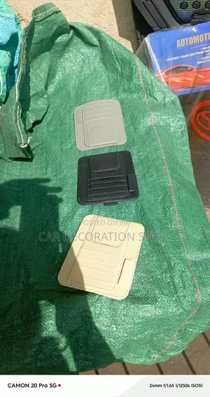 Pebbled Pu Leather Sun Visor Organizer for Cards