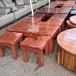 Set ya Meza ya Kahawa ya Mahogany - 2