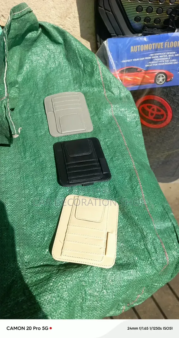 Sun Visor Card Holder with Multiple Pockets - Various Colors - 1