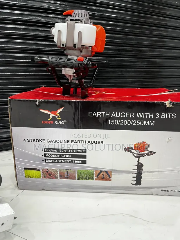 Hawk King Earth Auger ya Petroli 4-Stroke - 1