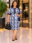 Shirt Dress yenye Rangi - 3