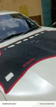 Toyota Alphard 2004-2014 Embroidered Dashboard Cover with Red Trimming - 2