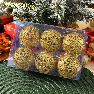 6Pcs 6CM Christmas Balls - Mapambo ya Mti wa Krismasi