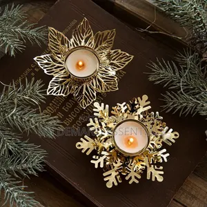 Versatile Holiday Candle Holder - Snowflake Decorations