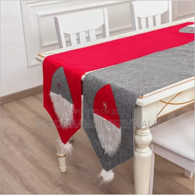 Classic Christmas Table Runner - Grey Gnomes - 1