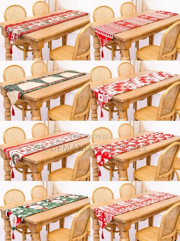 Christmas Knitted Fabric Tablecloth Runner 35x180cm - 1