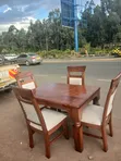 Solid Mahogany 4-Seater Dining Table - 2