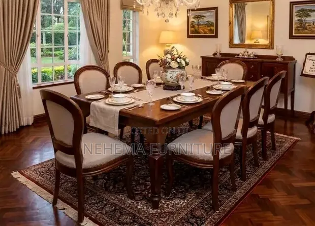 8 Seater Mahogany Dining Table - 1