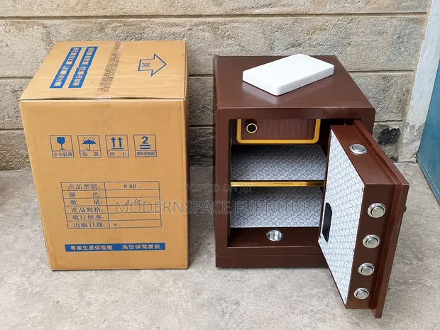 Modern Safe Box - Brown Finish - 1