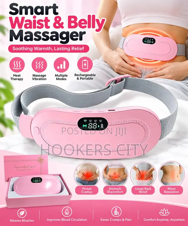 Menstrual Cramp Relief Belt with Heat & Vibration - 1