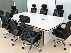 Modern Boardroom Meeting Table - White