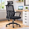 Kiti cha Ofisi cha Ergonomic Kinachoweza Kurekebishwa - Nyeusi - 1