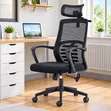Kiti cha Ofisi cha Ergonomic Kinachoweza Kurekebishwa - Nyeusi - 2