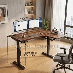 L-Shape Electric Height Adjustable Desk