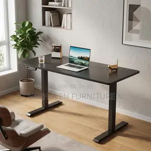 1.2m Nyeusi Umeme Standing Desk - Urefu Unaweza Kurekebishwa