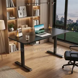 1.2m Black Electric Standing Desk - Height Adjustable