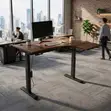 L-Shaped Electric Height Adjustable Desk - Executive Workstation - 2