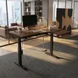 L-Shaped Electric Height Adjustable Desk - Executive Workstation - 4