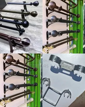 Durable Jua Kali Curtain Rods in Rose Gold & Other Shades