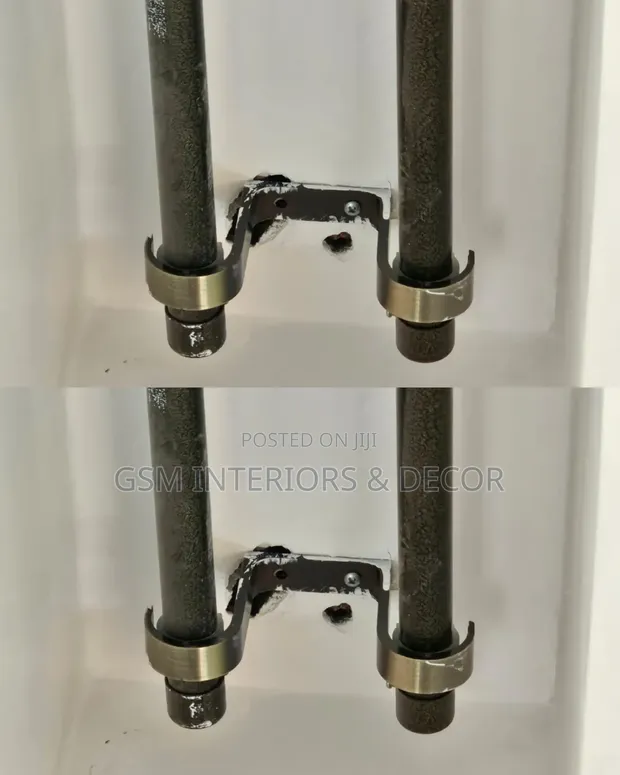 Strong Powder Coated Curtain Rods with Brackets - 1