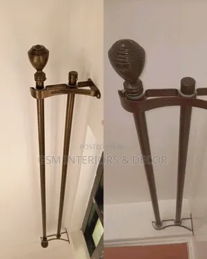 Strong Powder Coated Curtain Rods with Brackets
