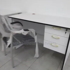 SK Study Desk with Swivel Headrest Seat - White
