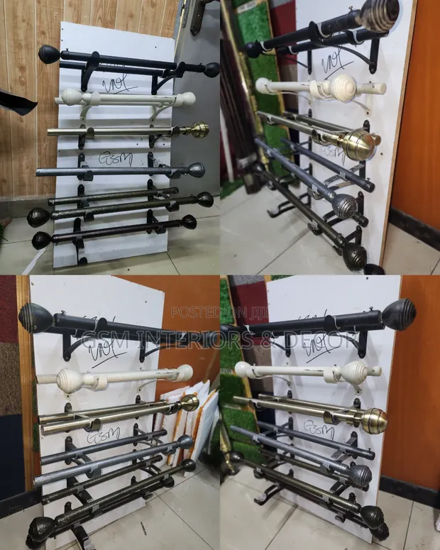 Jua Kali Powder Coated Curtain Rods for Heavy Curtains - 1
