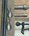 Ash Grey Powder Coated Curtain Rods - Per Meter - 1