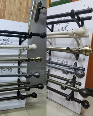 Jua Kali Powder Coated Curtain Rods for Heavy Curtains